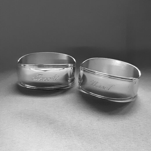 Serviettenring 925 Silber Klassik Faden mit Gravur