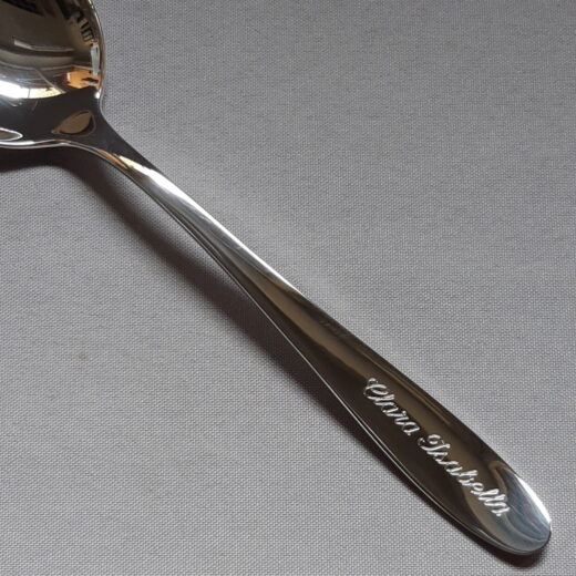 Kinderlöffel 925 Silber modern mit Gravur