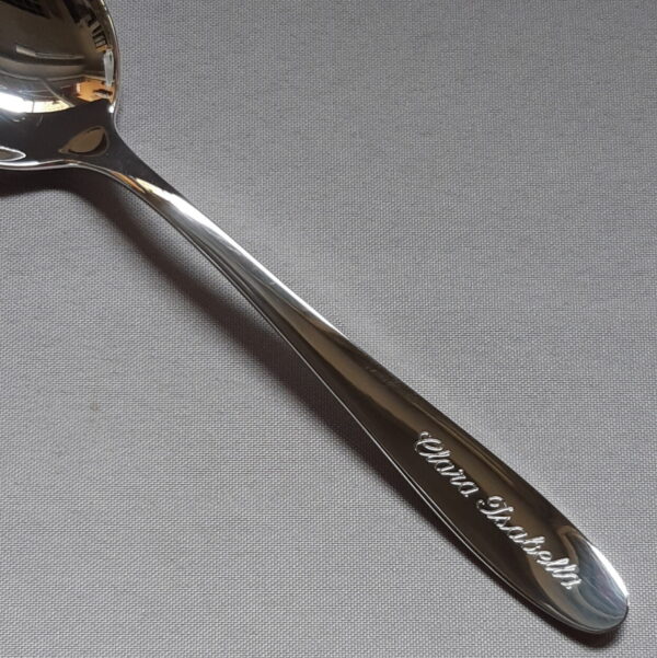 Kinderlöffel 925 Silber modern mit Gravur 1 Kinderlöffel 925 Silber modern mit Gravur