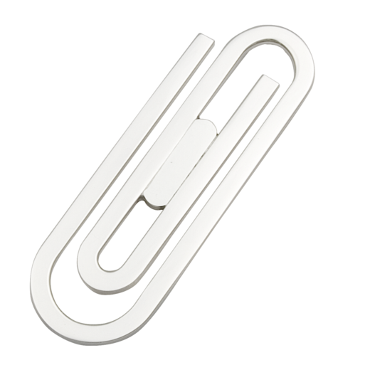 925 Silber Geldscheinklammer Büroklammer mit Schild