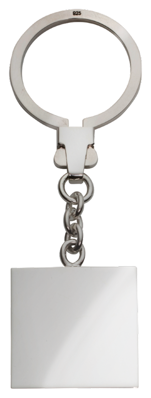 Schlüsselanhänger quadratisch 925 Silber 1 Schlüsselanhänger 925 Silber 2,8x2,8cm